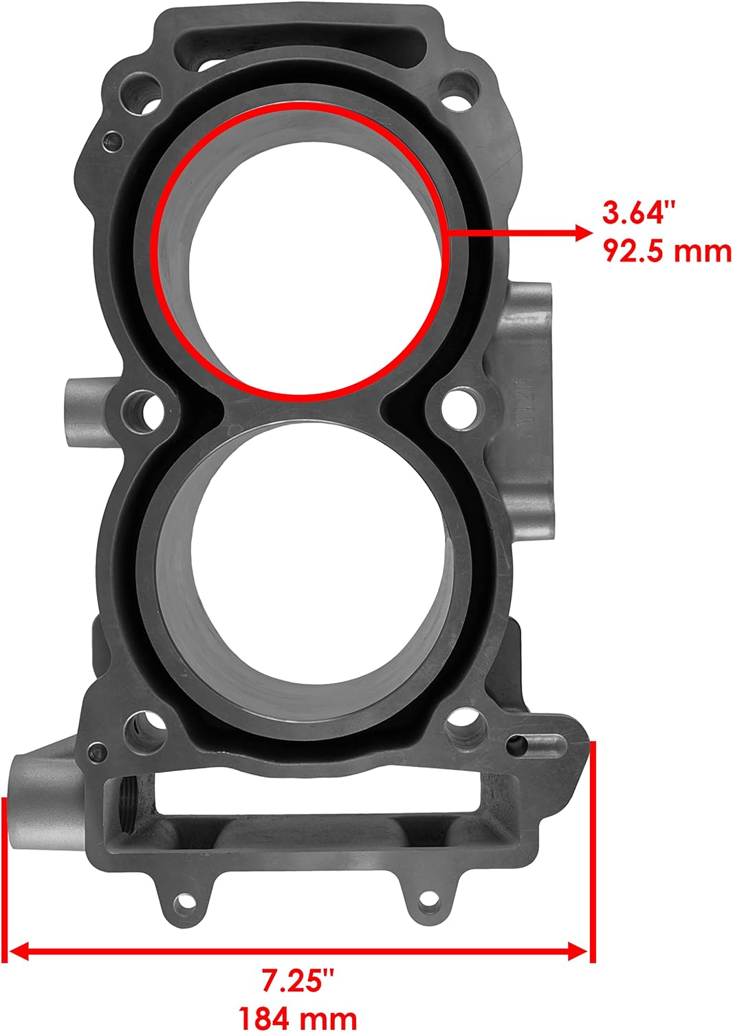 Caltric Cylinder Compatible with Polaris Ranger 900 XP 2013 2014 2015 2016 93mm Bore