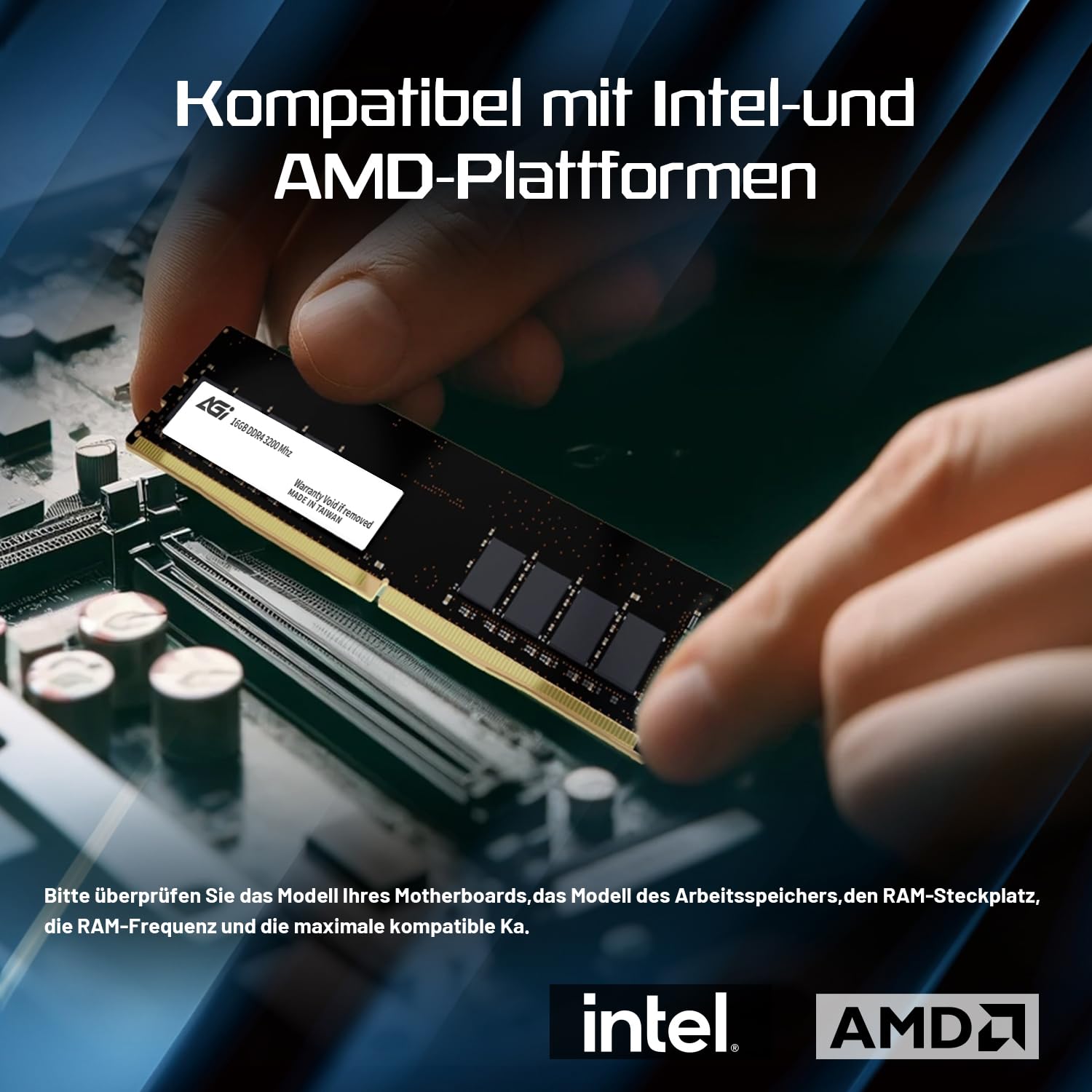 AGI UD138 32GB Kit 2x16GB DDR4 RAM 3200 MHz 260 Pin Arbeitsspeicher PC | Latenz CL22, Non-ECC U-DIMM Speichermodu,. Zuverlaessiges Hardware Upgrade kompatibel mit Desktop-Computern