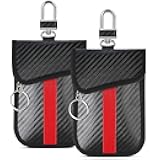 Faraday Bag for Key Fob, Anti-Theft Key fob Protector Signal Blocking Fits Most Keyfobs for All Cars from EU, America and Asia, Pack of 2