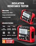 KAIWEETS Megohmmeter Insulation Tester 3MΩ-100GΩ 1000V DAR/PI Pro Ohm Meter - 2
