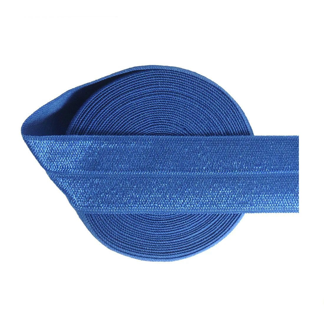 Elástico brillante plegable de 2,5 cm (1") y 25 mm (1") de licra sólida, banda de satén, cinta para ropa interior, vestido, adorno de costura, 50/100 yardas (40 mm) por carrete