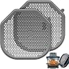 2 PCS Silicone Splatter Shield Heat-Resistant Splash Guard for Ninja Crispi Pro Glass Air Fryer -Replacement Parts AS101CY,Compatible with Ninja Crispi Pro Accessories & Crisp Containers (Grey)
