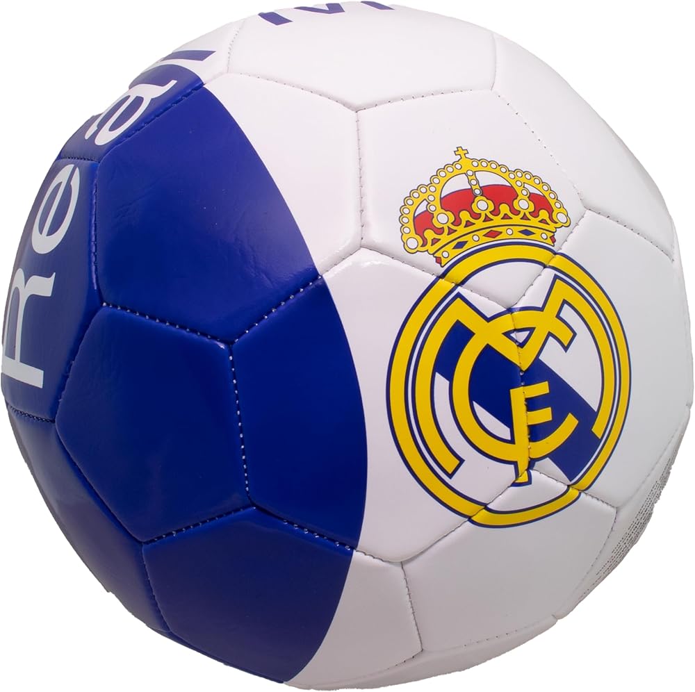Maccabi Art Official Real Madrid Soccer Ball, Size 5 Football, Authentic Club Logo, Premium Fan Collectible for Training, Play & Display