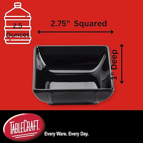 Miniatura 2 de Tablecraft Mini platos de melamina poco profundos, cuencos pequeños, resistentes a la rotura para servicio de alimentos comercial, grado de