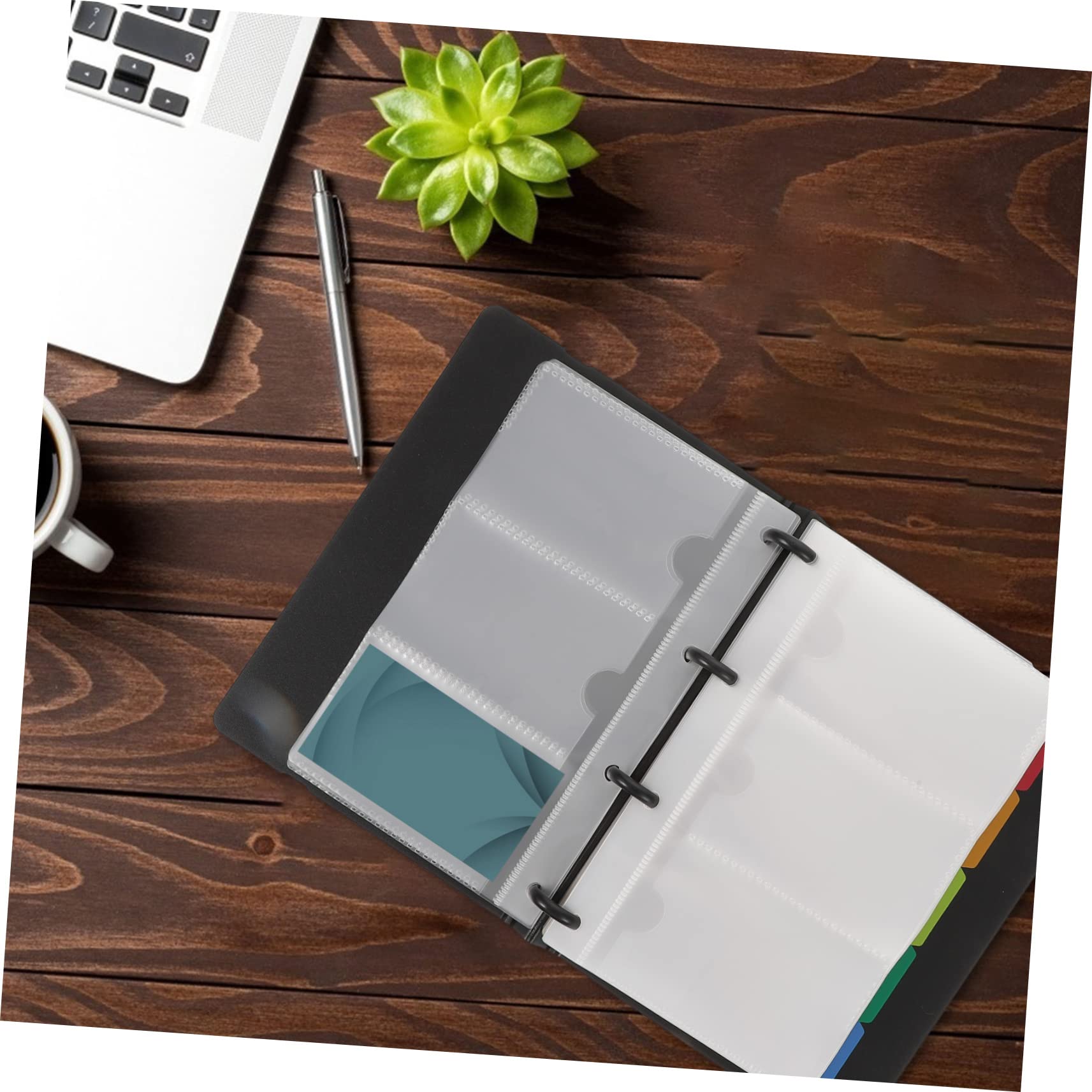 Uonlytech 180 Buste Porta Cartellini, Copertina in PP, Organizer Portatile per Nomi e Carte, Facile da Usare, Design Professionale