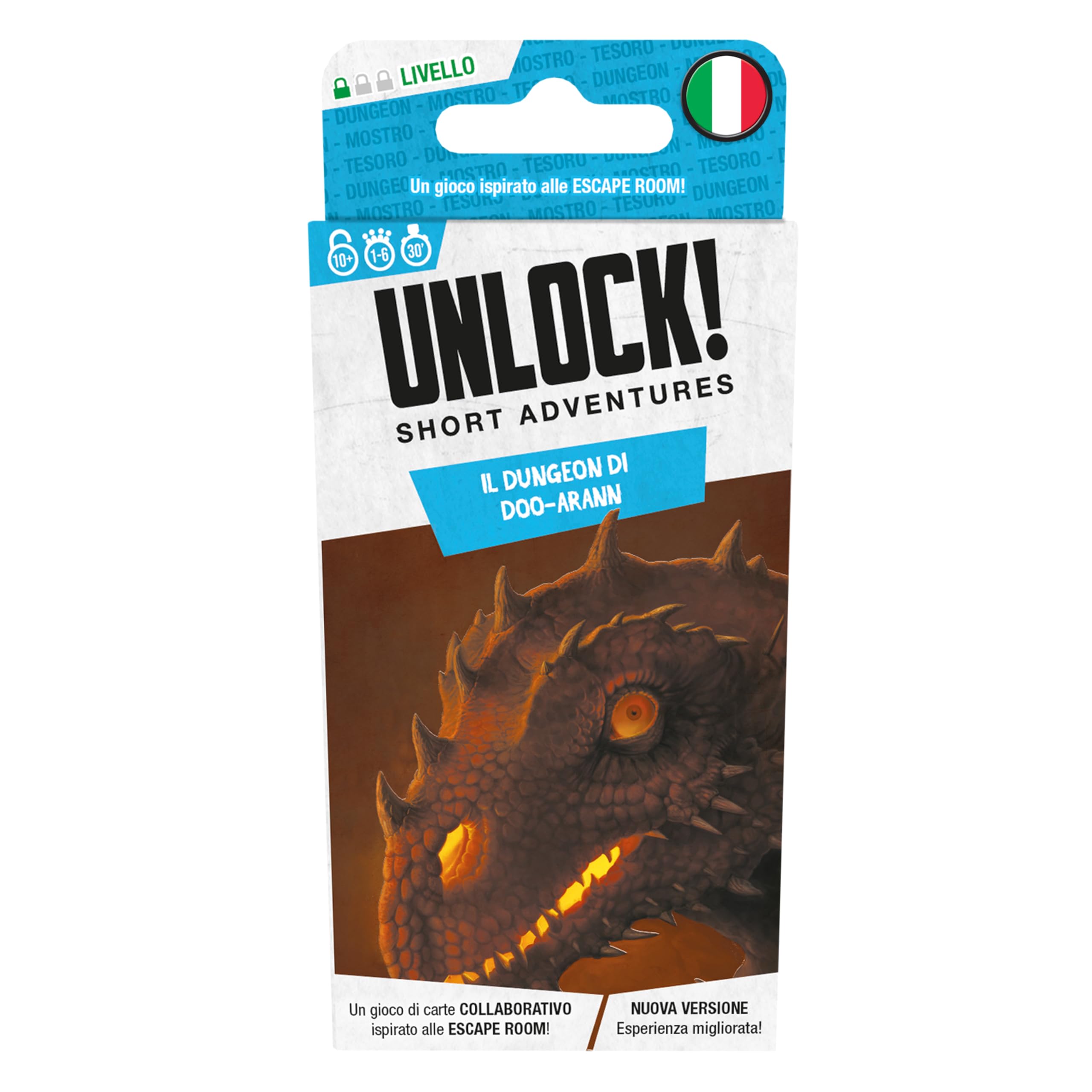 Asmodee - Unlock! Short Adventures, Doo-Arann's Dungeon - Board Game with App, Escape Room, 1-6 Players, 10+ Years, Italian Edition