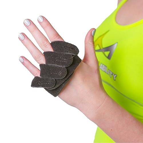 BraceAbility Ulnar Deviation & Drift Hand Splint | MCP Knuckle Joint Support Brace for Rheumatoid Arthritis & Tendonitis Pain Relief, Finger Straightener & Stretcher Glove - L (MED/LGE) Left