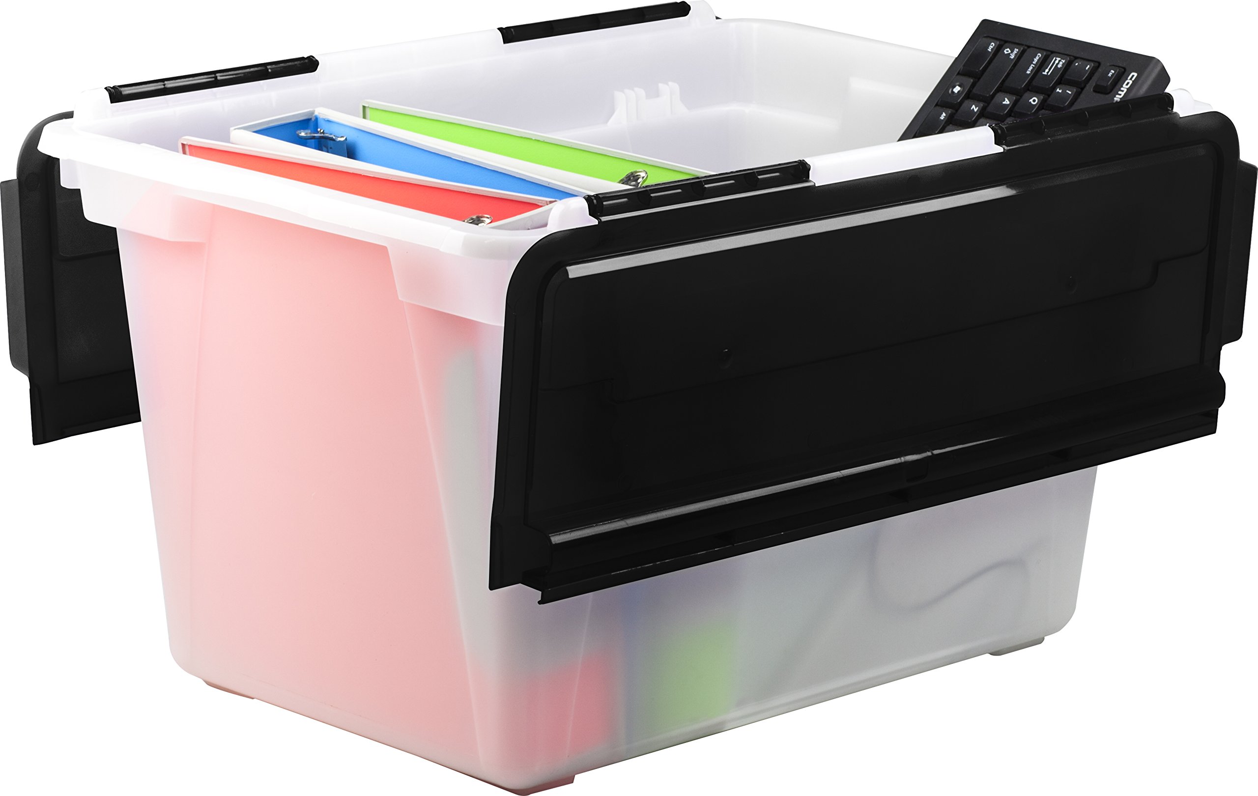 BOX (大） Amazon.com : Storex Flip-Top Storage Tub, 22.5 x 15.25 x 13 Inches