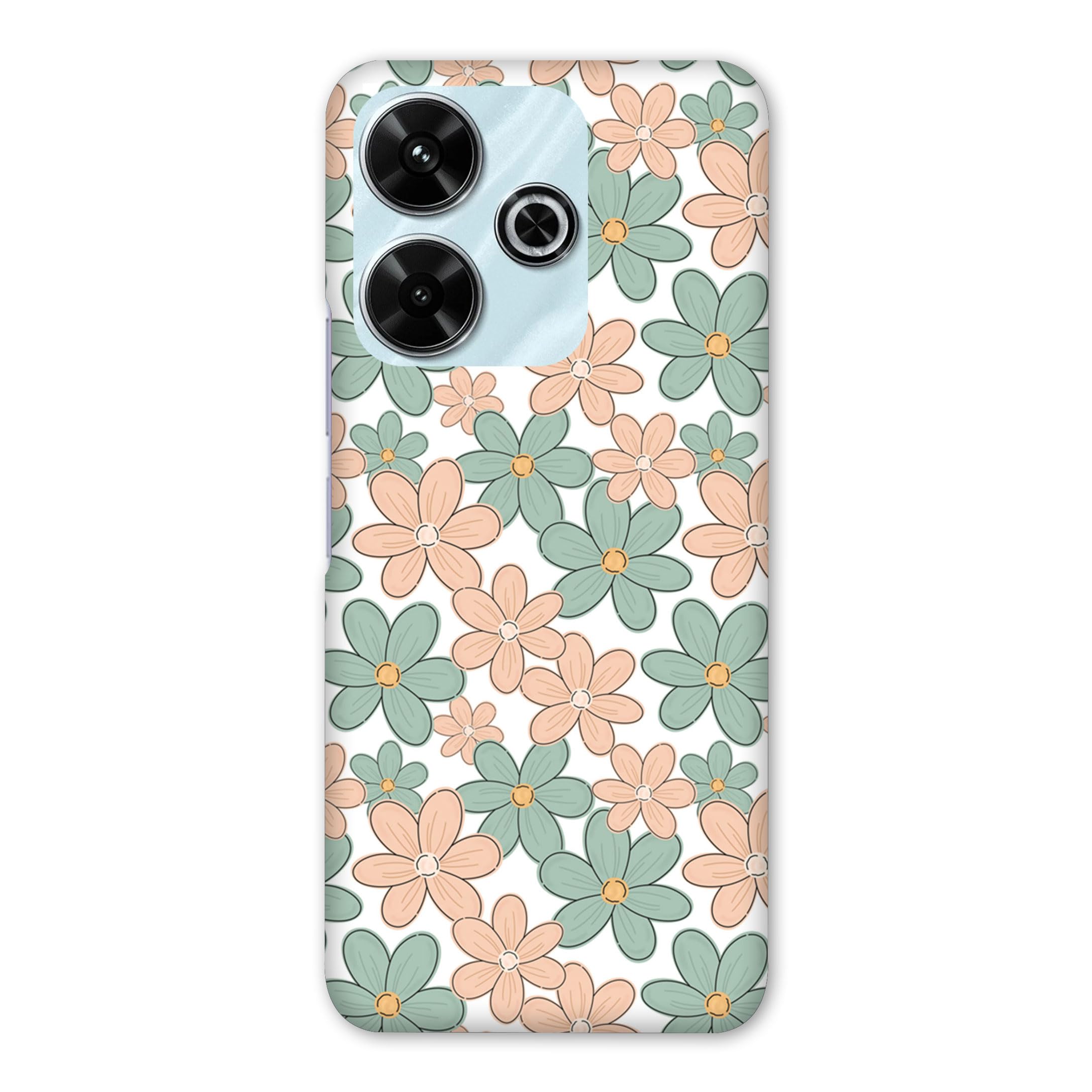 NDCOM for REDMI 13 5G / Poco M6 Plus 5G Back Cover Aesthetic Flowers Printed Hard Case