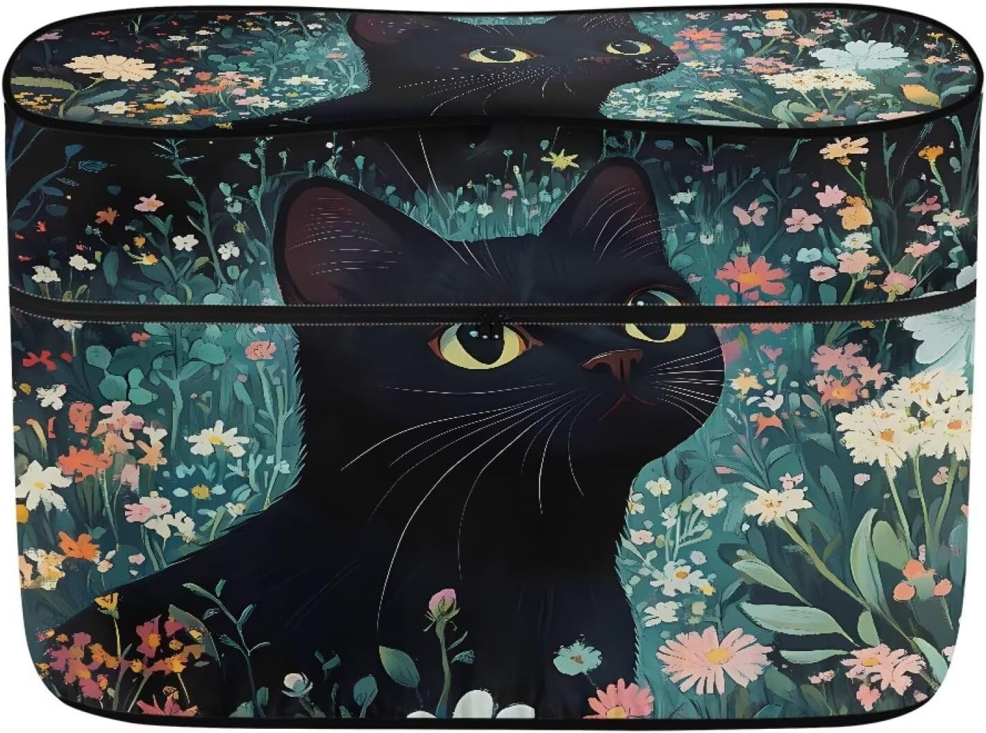 Black Cat Dual Propane Tank Holder,Generic RV Propane Tank Cover Dustproof Waterproof Gas Cylinder Cover Heavy Duty Cover for RV,Travel Trailer,Camper