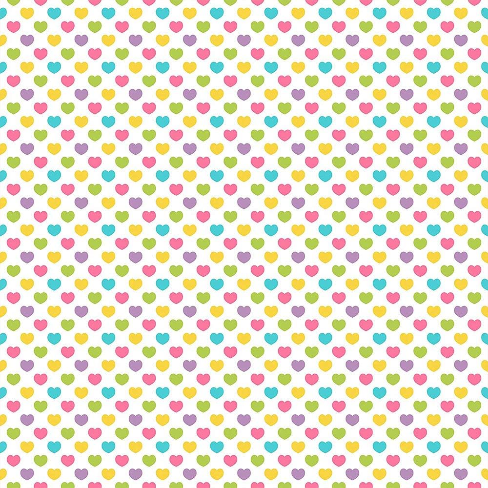 Happy Easter Day Colorful Small Heart Sugar Stamp Sheets for Decorated Meringues Kisses,Easter Chocolate Transfer Sheet