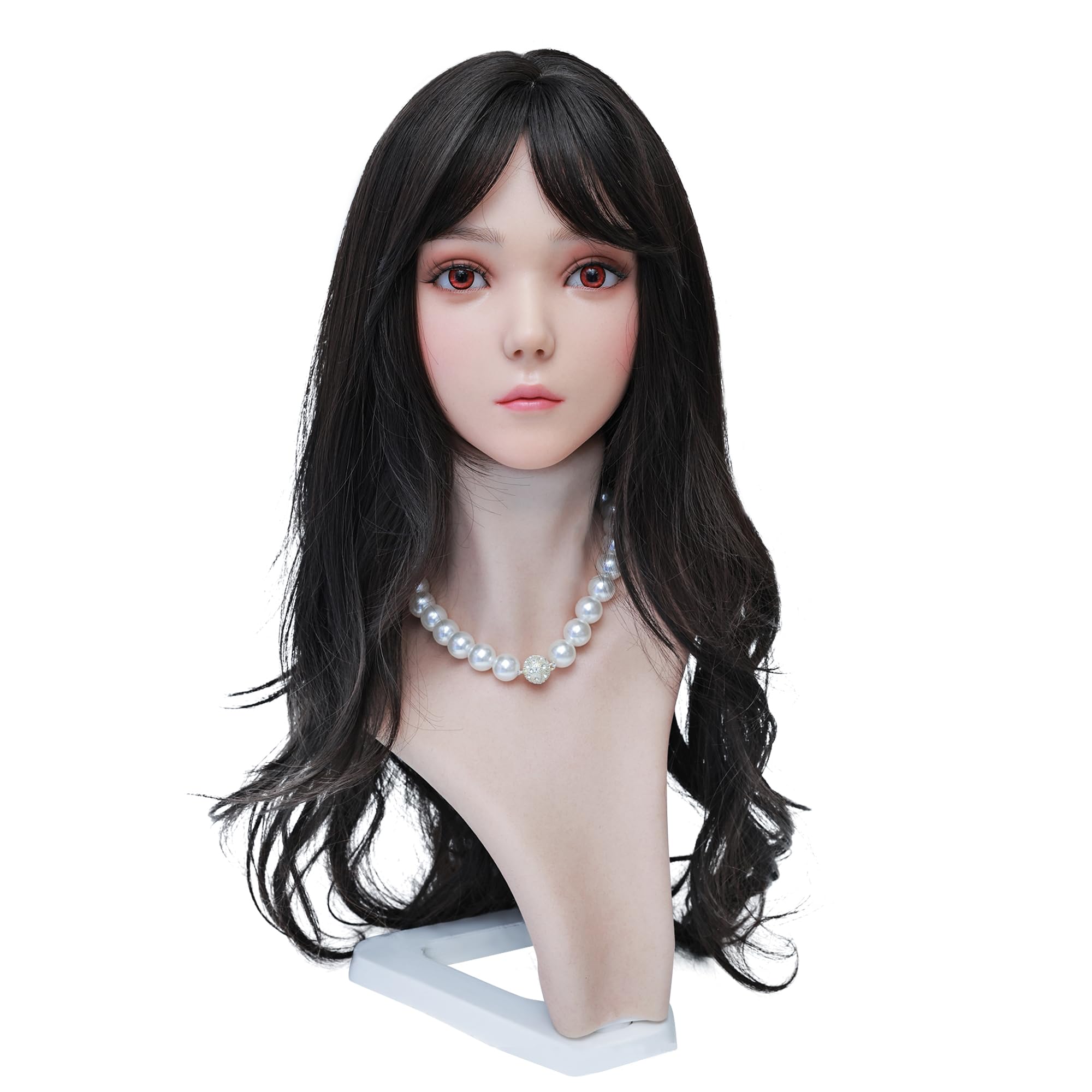 Amazon.co.jp: マネキンヘッド シリコン製ヘッド単体 ヘッドモデル 2個 