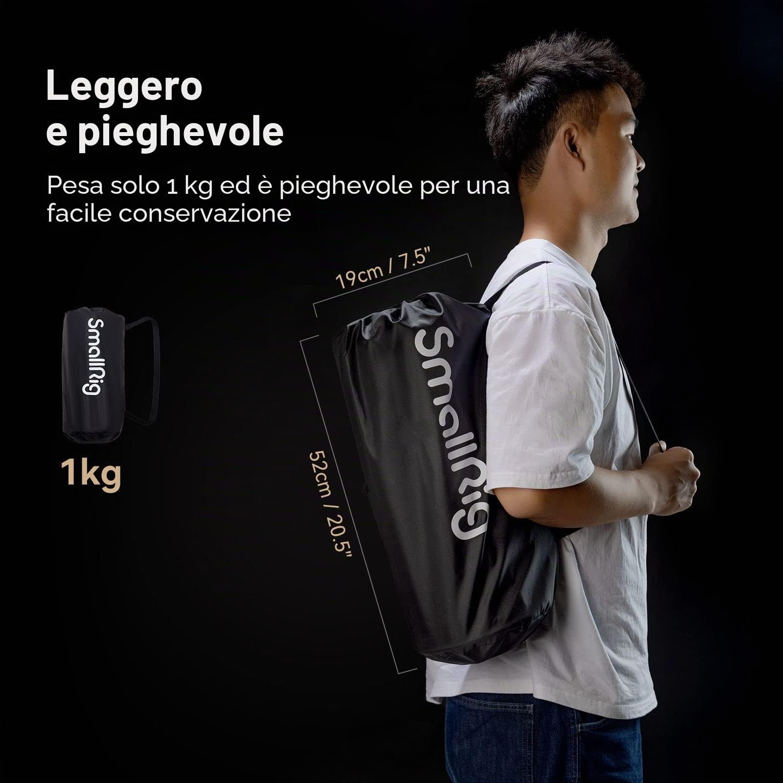 SMALLRIG Softbox Parabolico 65cm LA-D65 Softbox a Sgancio Rapido per Luci COB Bowens Mount - 4157