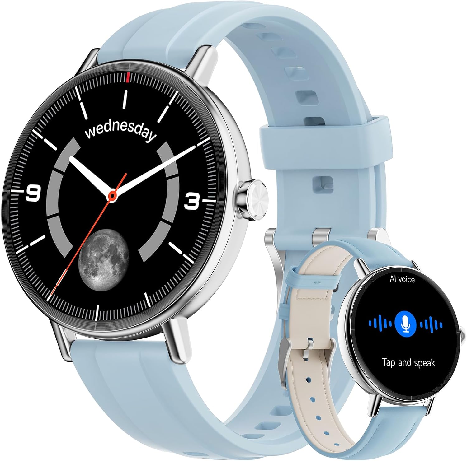 Smart Watches for Men Women,Smartwatch for iPhone/Samsung/Android,(Answer/Make Call),1.57" HD 43mm Fitness Tracker with Heart Rate/SpO2/Sleep Monitor,IP68 Waterproof,110+ Sport Mode,with 2 Bands