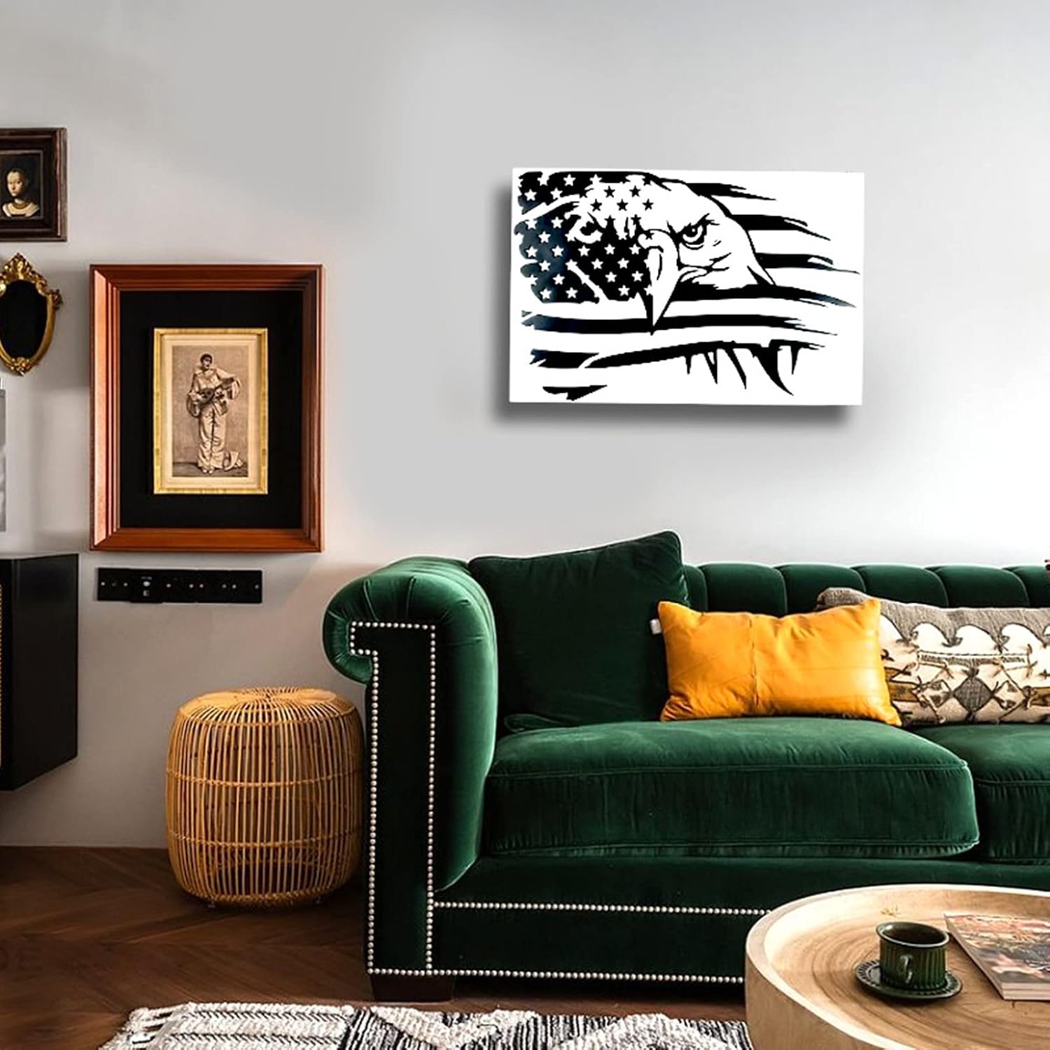 3D American Eagle Flag Wall Art Epoxy Resin Molds,US Flag Eagle Resin Mold Silicone Clearance, Large Patriotic Wall Art Silicone Mold for Resin Casting, Home Decoration
