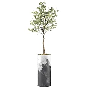 SIGNWIN Eucalyptus Tree with Black & White Smoky...