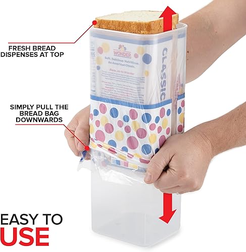 Miniatura 3 de Stock Your Home Paquete de 2 panes para pan, contenedor de almacenamiento de pan fresco, protector de pan transparente para sándwiches, soporte para