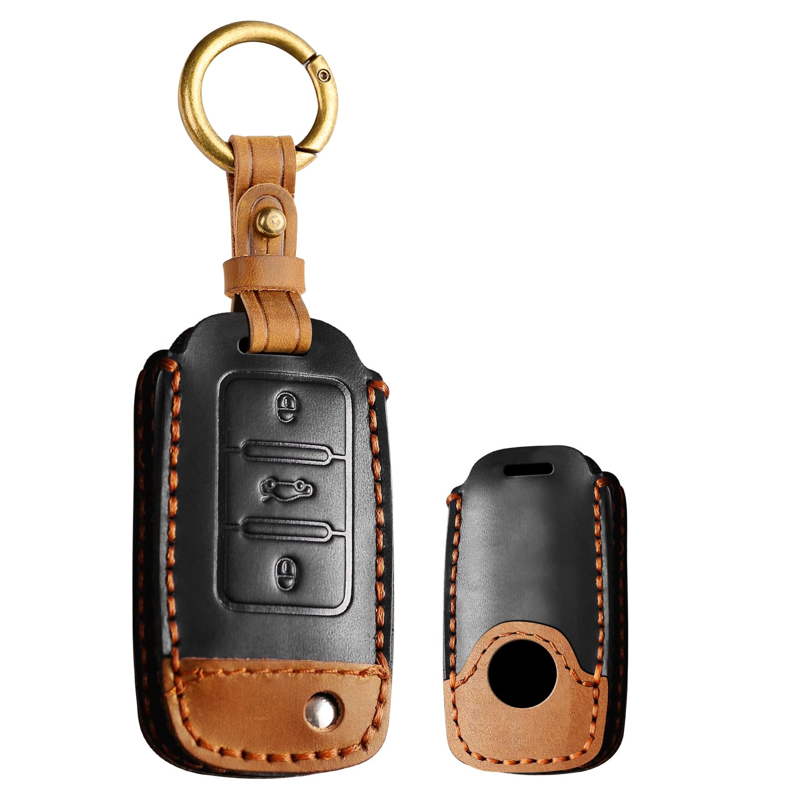 Étui porte-clés en cuir pour clé Volkswagen pliante | Rénovez votre boîtier - 8