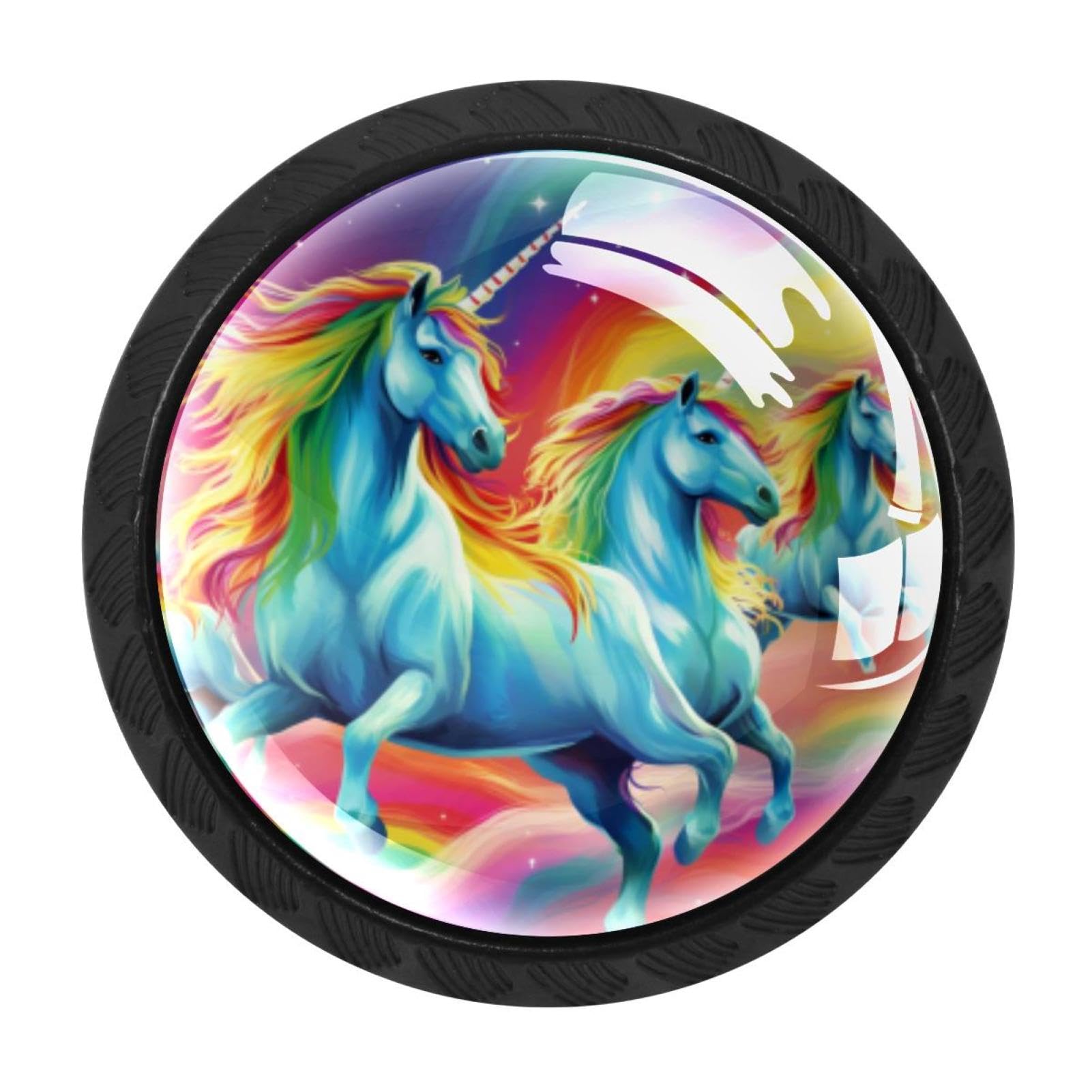 Chenzzzz Multicolored 16 4 Pack Rainbow Unicorn Kitchen Cabinet Knobs Drawer Knobs Door Dresser Handles For Personalized Gifts Great For Any Occasion