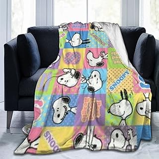 スヌーピー アニメ 軽量 薄手 ブランケット フランネル 洗える 静電気防止 暖かい 柔らかい なめらかな肌触り 四季適用 60″x50″