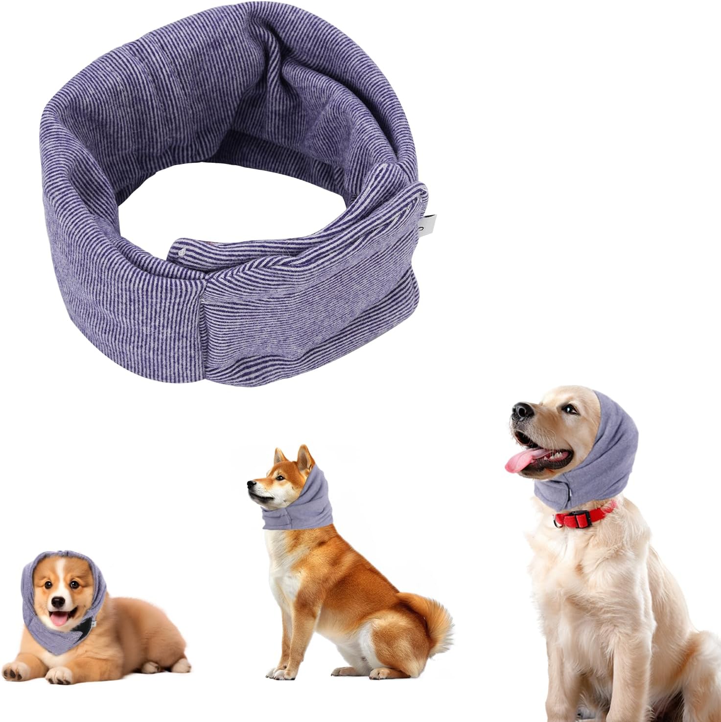 Canine Snood, Adjustable Canine Calming Hoodie, Canine Ear Cowl for Noise Nervousness Reduction, Hematoma, Grooming and Power Drying, Windproof Pets Headband for Grooming