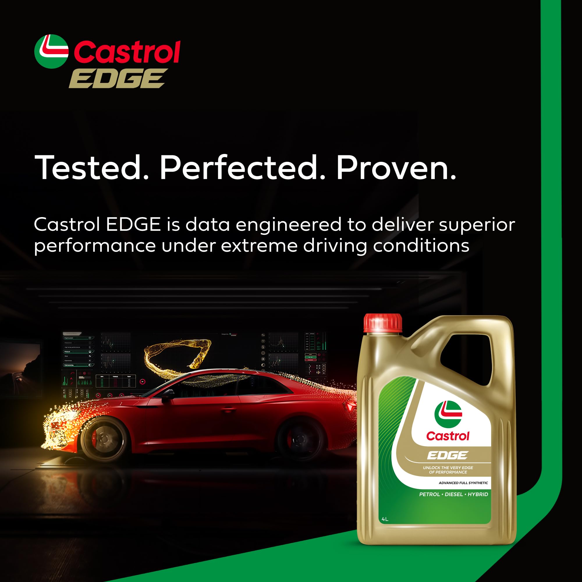 Castrol EDGE 5W-40 Advanced Full Synthetic Engine Oil, 1L : Amazon