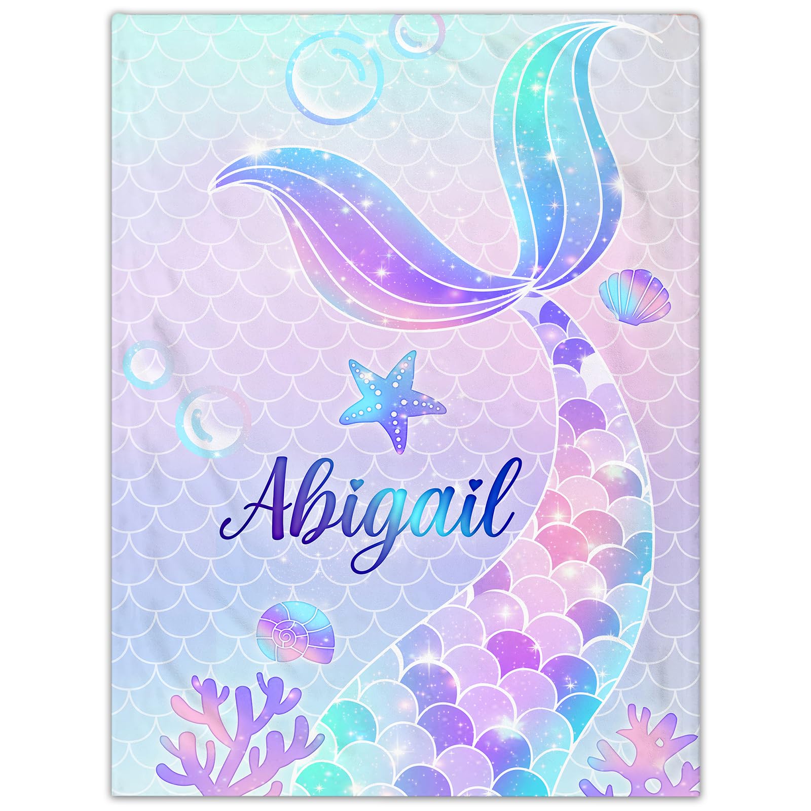 Personalised Elephants Blanket for Infant Toddler - Soft Newborn Bed Throw - Custom Name for Kids for Birthday, Baby Shower, Christmas — image 1