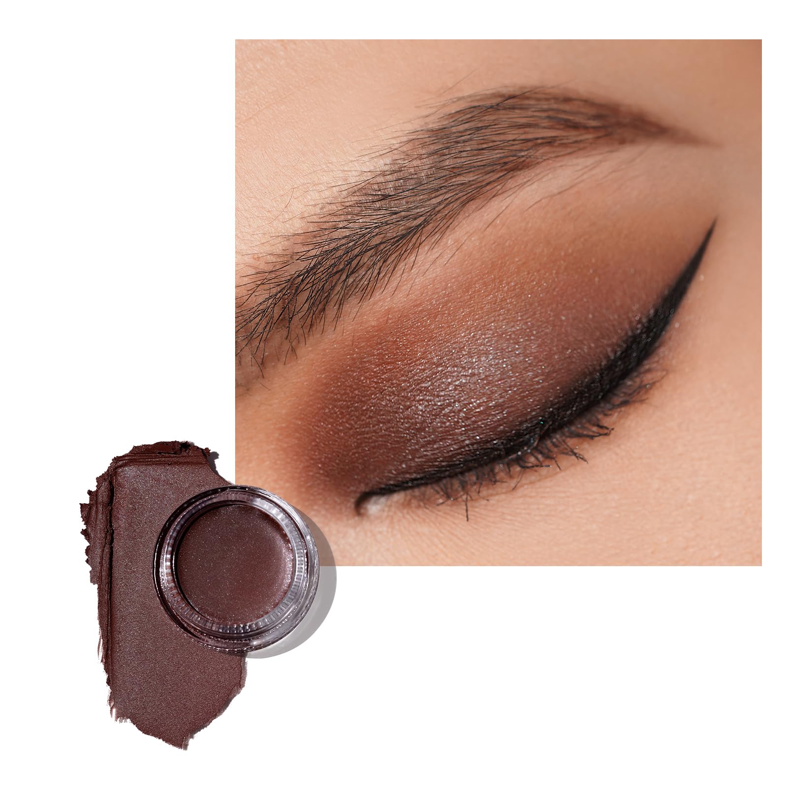 Oulac Sombras de Ojos Marrón Mate | Eyeliner y Base de Sombras de Ojos Waterproof y Larga Duración | Textura Cremosa y Acabado Mate | a Prueba de Manchas | Vegano | 06g (CM06) Fox