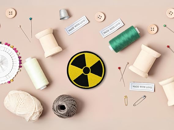 Finally Home Patch with Hook-and-Loop Closure - Atom Danger | Radioactivity Symbol Patches, Patches, Radioactive Patches, Nuclear Patch Badge
