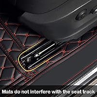 Vista 7 de Alfombrillas Personalizadas para Automóvil que se Ajustan al 95% de Todos los Climas, Alfombra de Cuero de Lujo con Patrón de Diamante, Alfombrillas