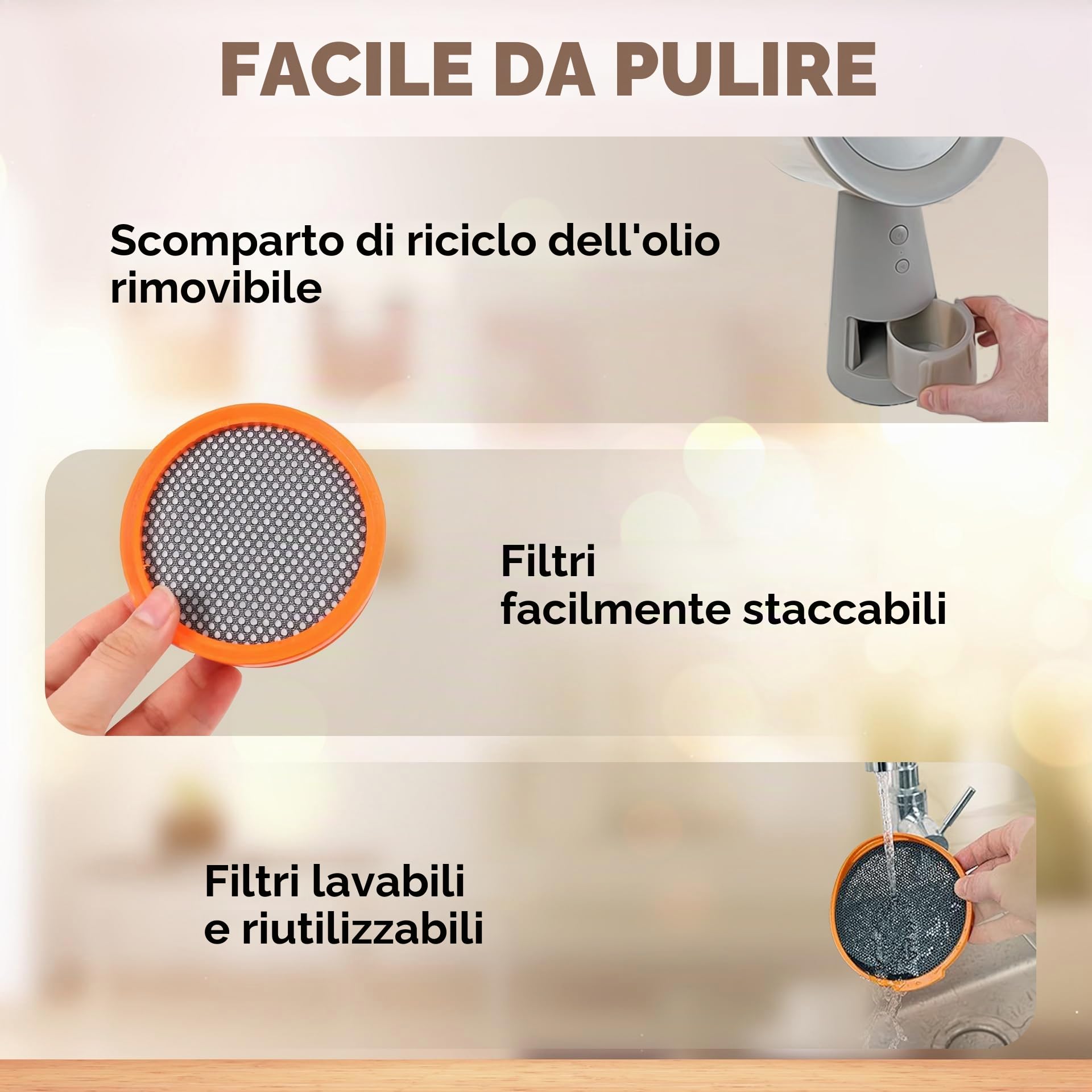 INNOV'AIR Cappa Cucina Aspirante 180m³/h Portatile, 3 Velocità Silenziosa con Filtri al Carbone, Mini Cappa Portatile Per Cucina Senza Scarico e Esterno