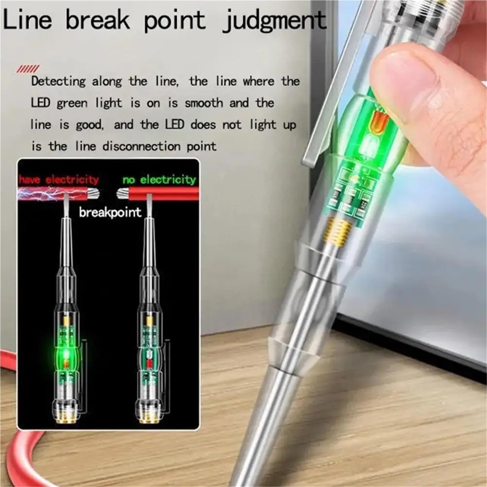 Spannungsprüfer, 10 Stücke Induktion Test Stift Schraubendreher Sonde Licht Spannung Tester AC/DC 12-240V Draht Detektor,Autoelektrikwerkzeug