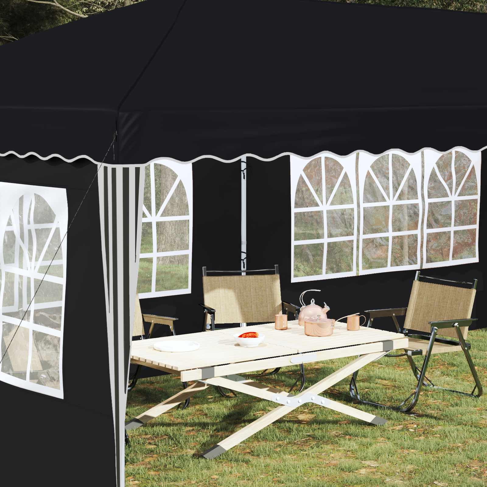 Carpa Plegable para Fiestas 575 x 289 x 245 cm Antracita