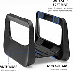 Vertical Laptop Stand for Desk,Plastics Laptop Holder Dock with Silicone Protection,Compatible with All MacBook/Surface/Samsung/HP/Dell/Chrome Book (Black)