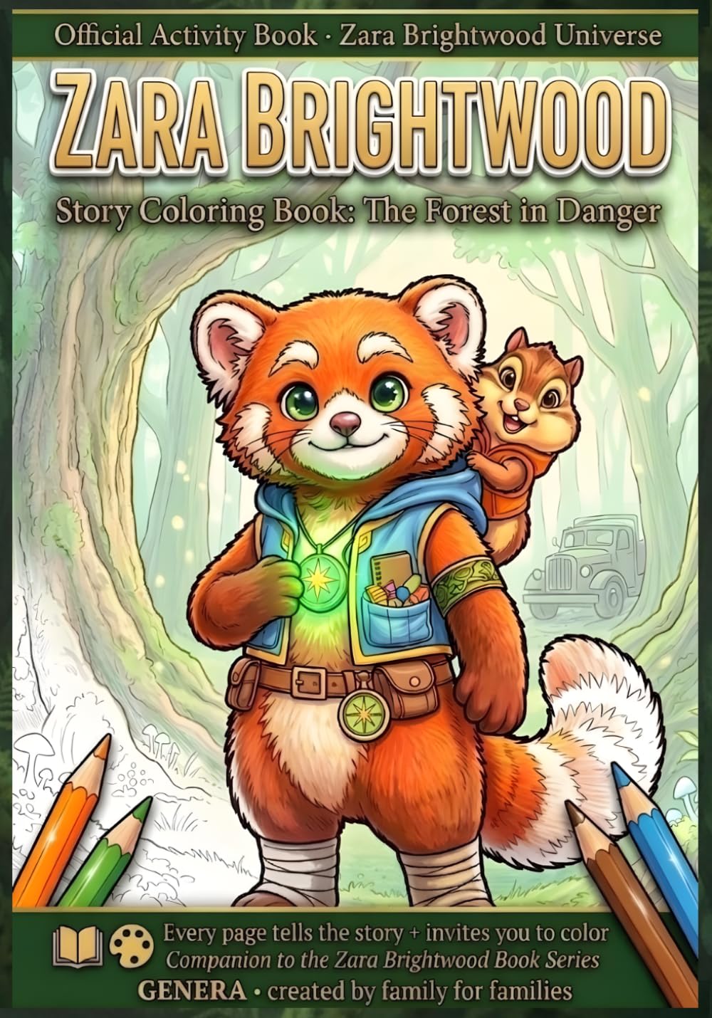 Zara Brightwood: Story Coloring Book: The Forest in Danger (The Brightwood Chronicles)