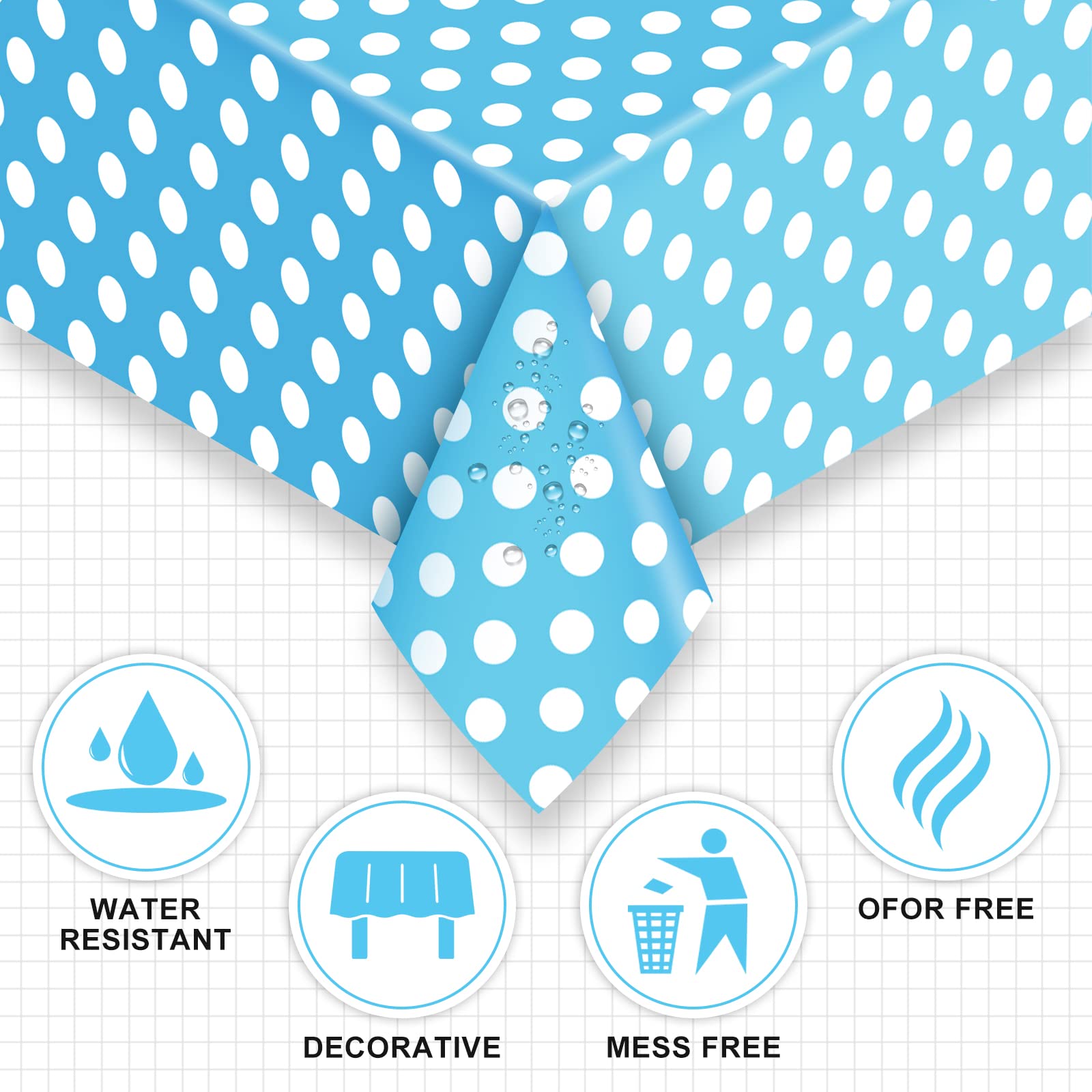 Lot De 2 Nappes Rectangulaires En Plastique Imperméable, Résistante Aux