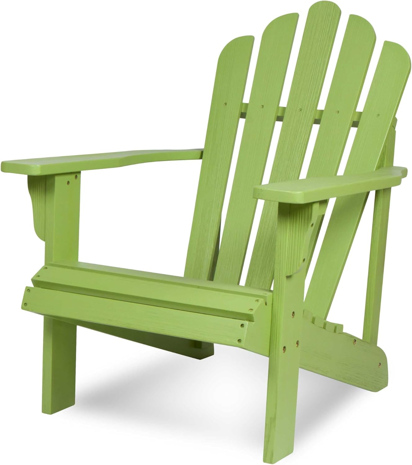 Shine Company Westport Wooden Adirondack Chair, Outdoor Patio Firepit Chairs, Back & Seat Pre-Assembled, Natural