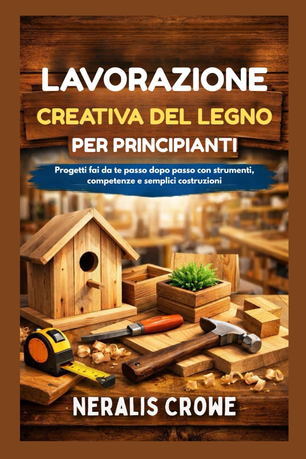 LAVORAZIONE CREATIVA DEL LEGNO PER PRINCIPIANTI: Progetti fai da te passo dopo passo con strumenti, competenze e semplici costruzioni