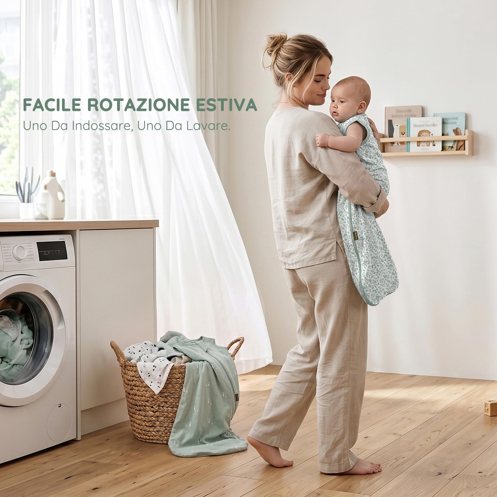 Mosebears 0.5 Tog Sacco Nanna in Cotone per Neonati, Estate - Per Bambini e Bambine