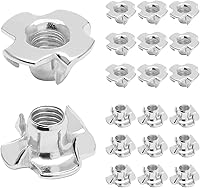 Vista 8 de Tuercas en T M4 x 0.276 in, tuerca de cuatro puntas, paquete de 50