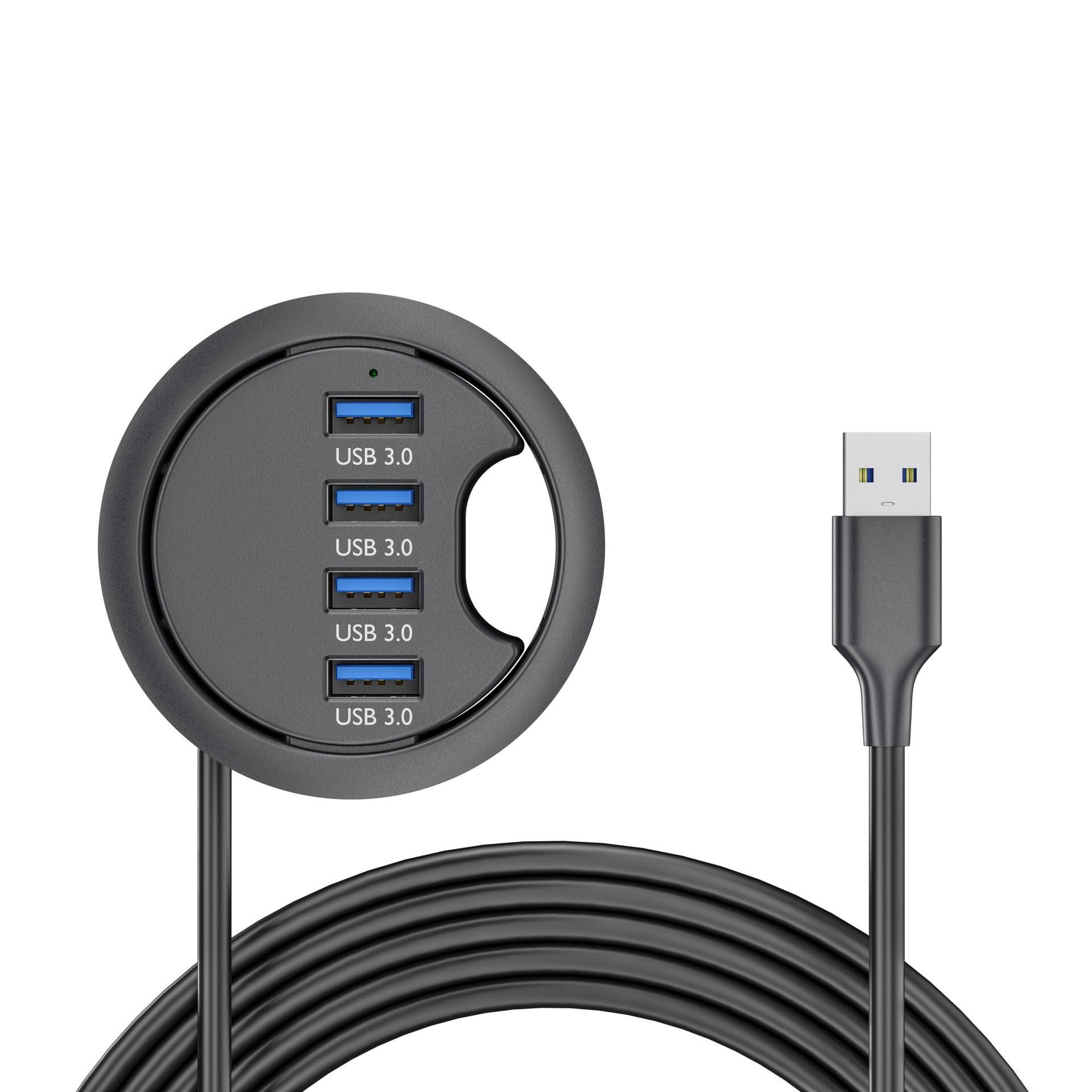 Hub USB 3.0 Da Incasso 60mm | 4 Porte USB-A Per Scrivania, PC E Laptop