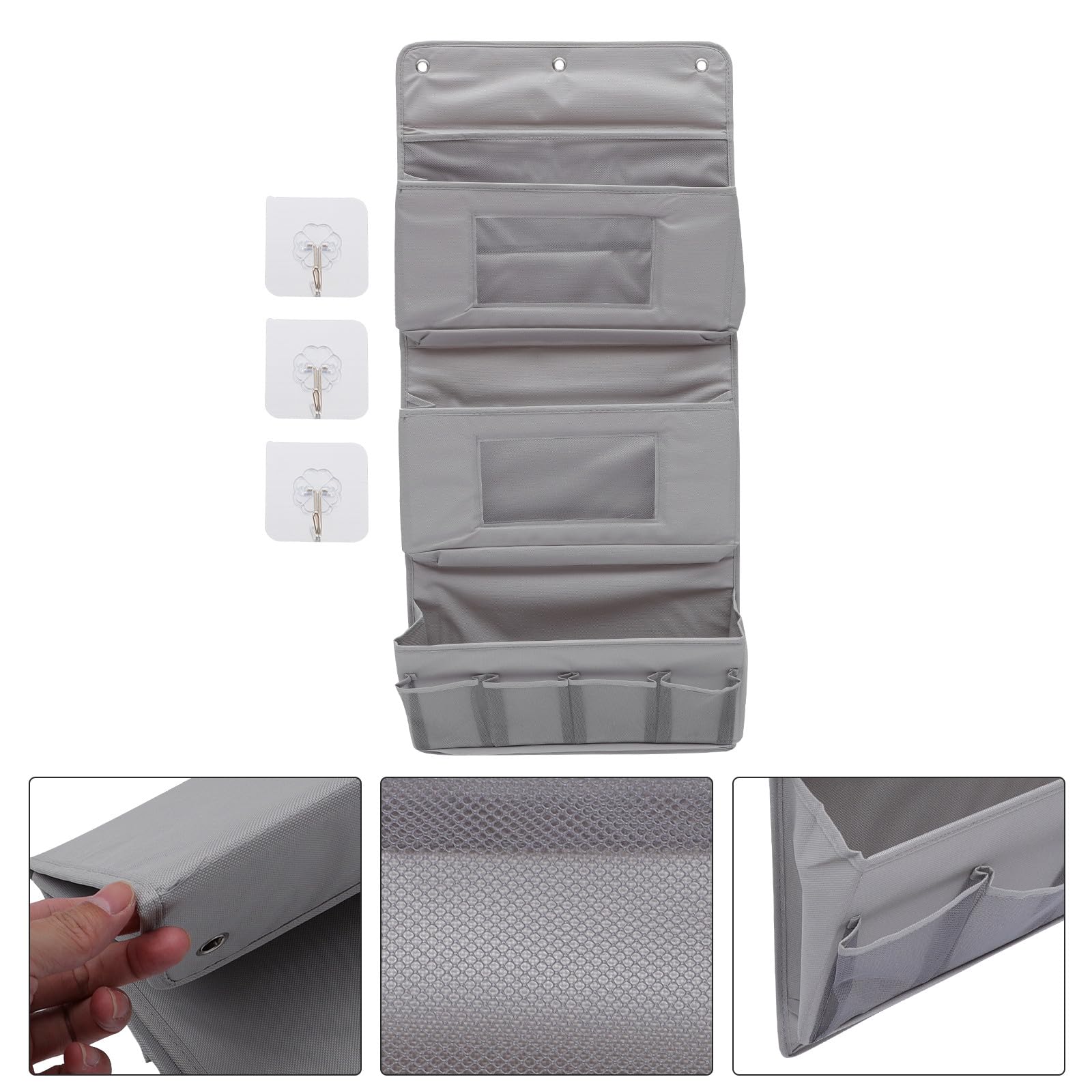 Borsa da Appendere al Muro con Ganci Anti-perforazione Borsa Portaoggetti di Grande Capacità e Resistente Pratica Custodia per Spesa