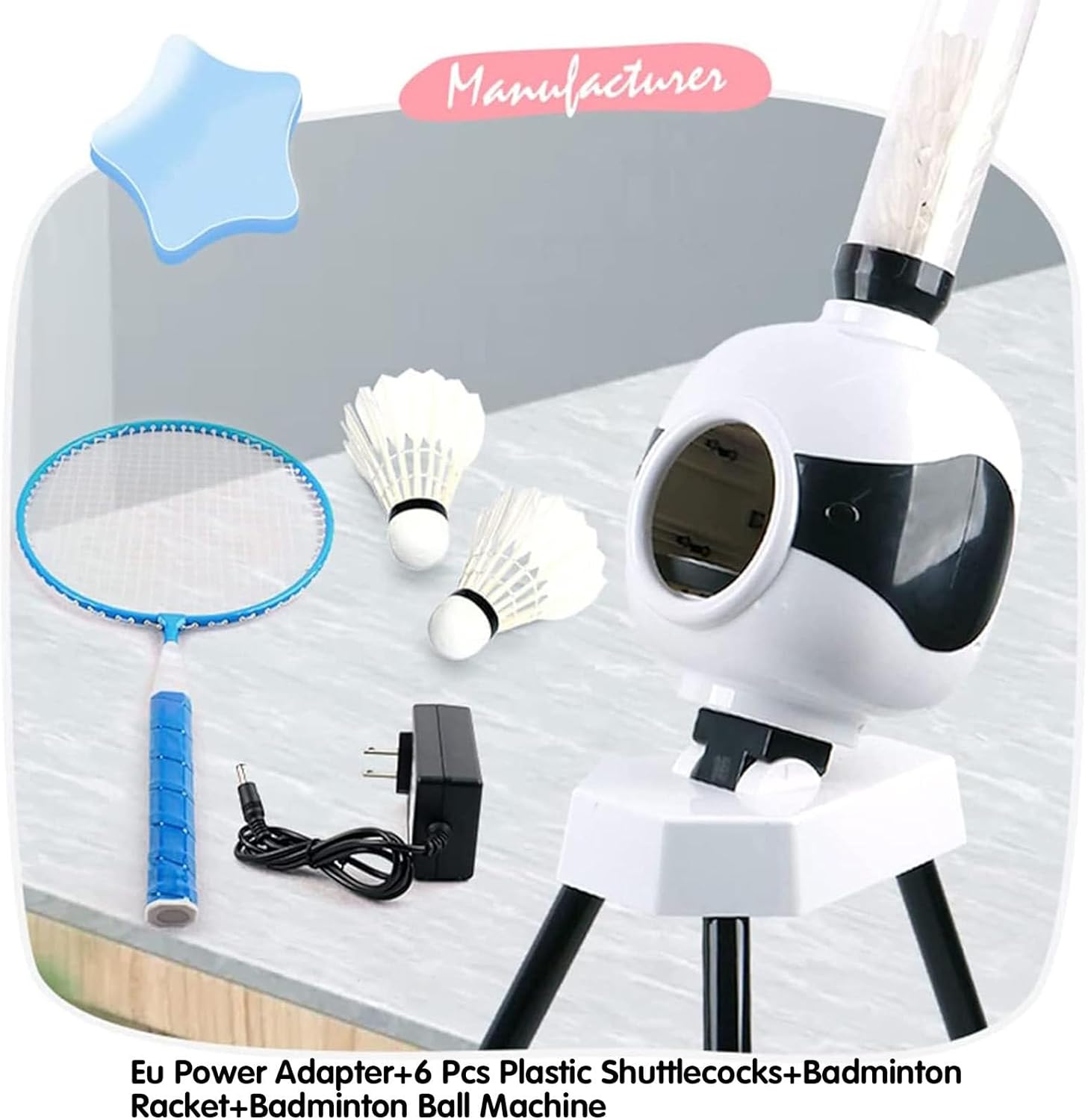 Portable Badminton Serve Machine, Automatic Badminton Trainer, Machine Automatic Shuttlecock Launcher, Outdoor Backyard Garden Trainings Equipment.