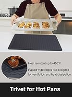 Vista 5 de Cubiertas Superiores de Estufa para Estufa Eléctrica, Protector de Cubierta Superior de Estufa de Vidrio de Silicona Resistente de Grado Gris