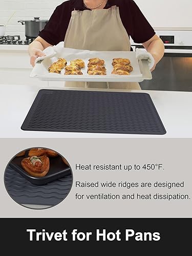 Miniatura 5 de Cubiertas Superiores de Estufa para Estufa Eléctrica, Protector de Cubierta Superior de Estufa de Vidrio de Silicona Resistente de Grado Gris