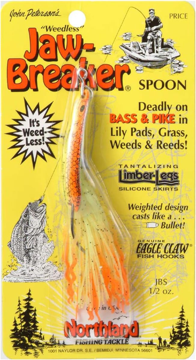 Northland Tackle Jaw-Breaker Spoon Lure, Assorted Sizes and Colors