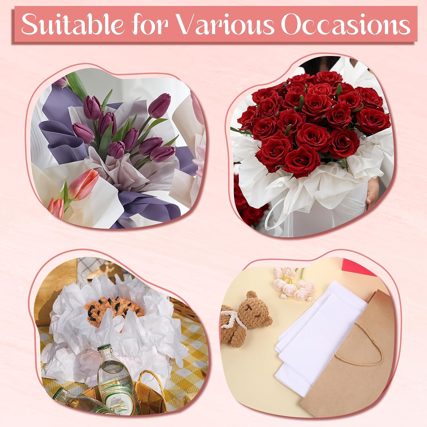 Giantree 152 Sheets Acid Free Archival Tissue Paper 20 x 30 Inch White Unbuffered No Acid Paper No Lignin Free Packing Tissue Papers for Protects Clothing Linen Gifts Textiles Present Wrap
