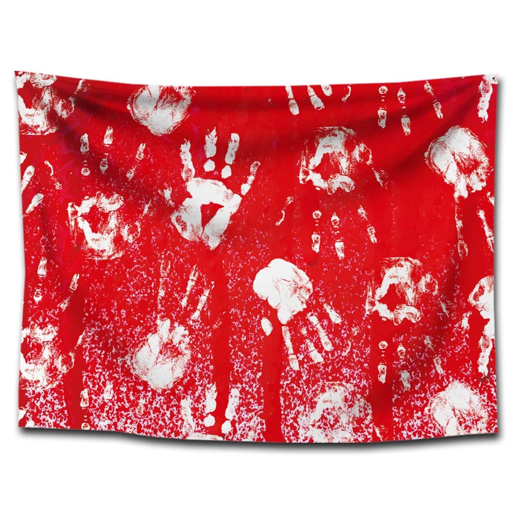 Tapisserie Halloween sanglante 150x130 cm pour décoration de fête horreur à la maison