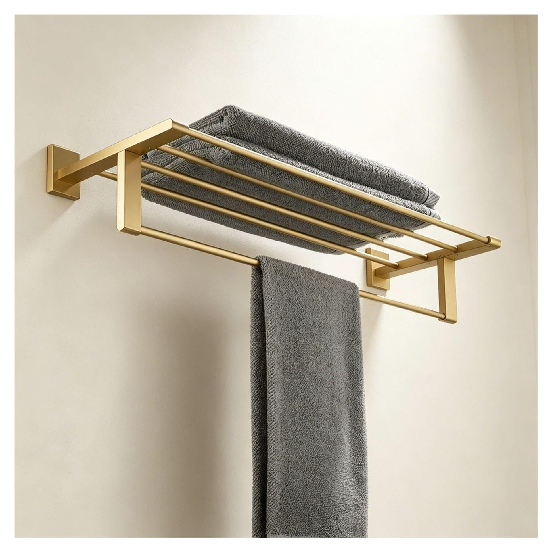 Toallero De Latón, Oro Cepillado, Juego De Baño