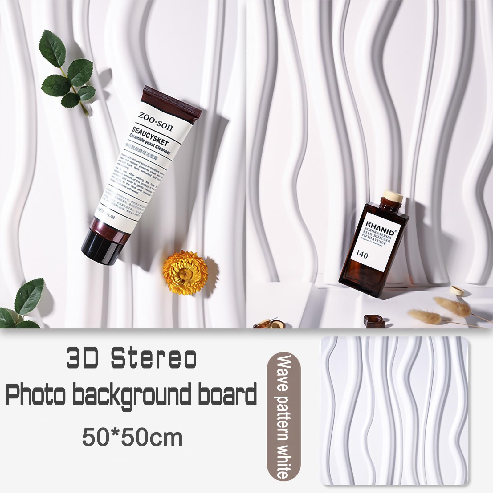 Amazon | 5枚 8パターン 大型 3D 立体写真背景ボード 24x24